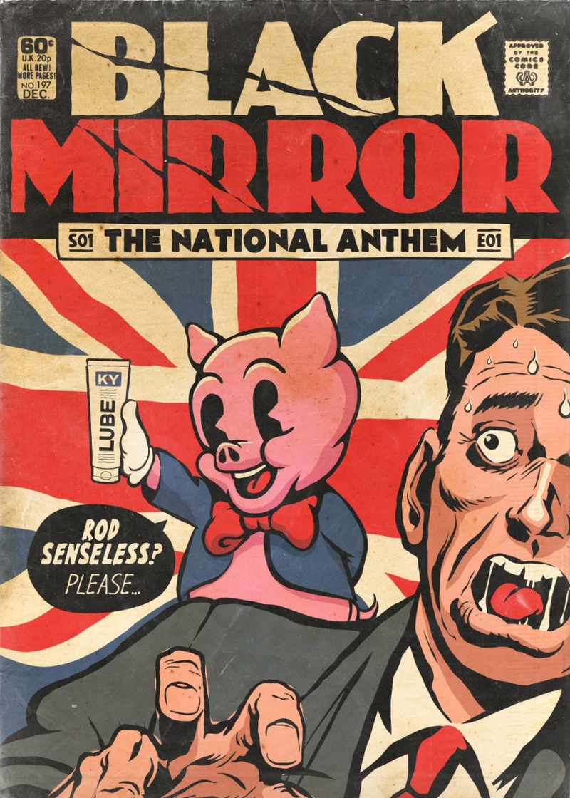 Illustration for article titled Artist Turns 'That Pig Episode' of Black Mirror Into a Comic Book Cover